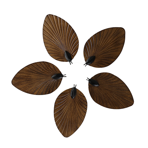 VENTILADOR 24W COLLA FABRILAMP NEGRO 5 ASPAS MARRON