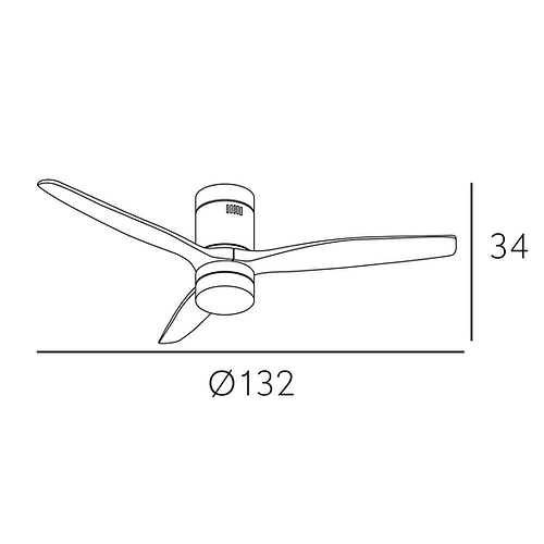 VENTIL 18W DC AGUILON NIQUEL ASPAS HAYA
