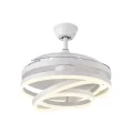 VENTILADOR 72W DC KAI NEGRO/BLANCO 3 ASPAS TRANSP. 6VEL. 3 COLORES FABRILAMP