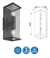 APLIQUE GRIS OSCURO, ALUMINIO CRISTAL €62,80Precio
