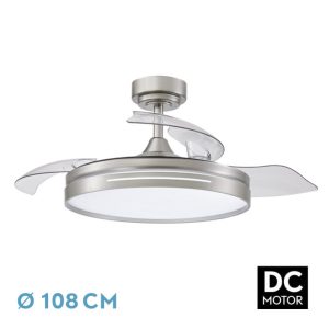 VENTILADOR DC 72W MICENAS NIQUEL 3ASP.TRANSP.108D 6VELOCIDADES