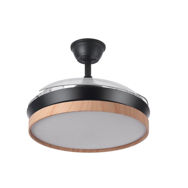 VENTILADOR DC EVROS NEGRO/HAYA 72W 6120LM 91D 3ASPAS DESPLEGABLES, TEMPORIZADOR, MEMORIA