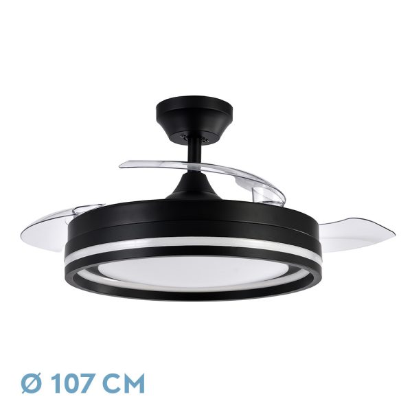 VENTILADOR CERRATO NEGRO FABRILAMP