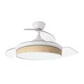 VENTILADOR MODA BLANCO CAÑIZO CLARO FABRILAMP