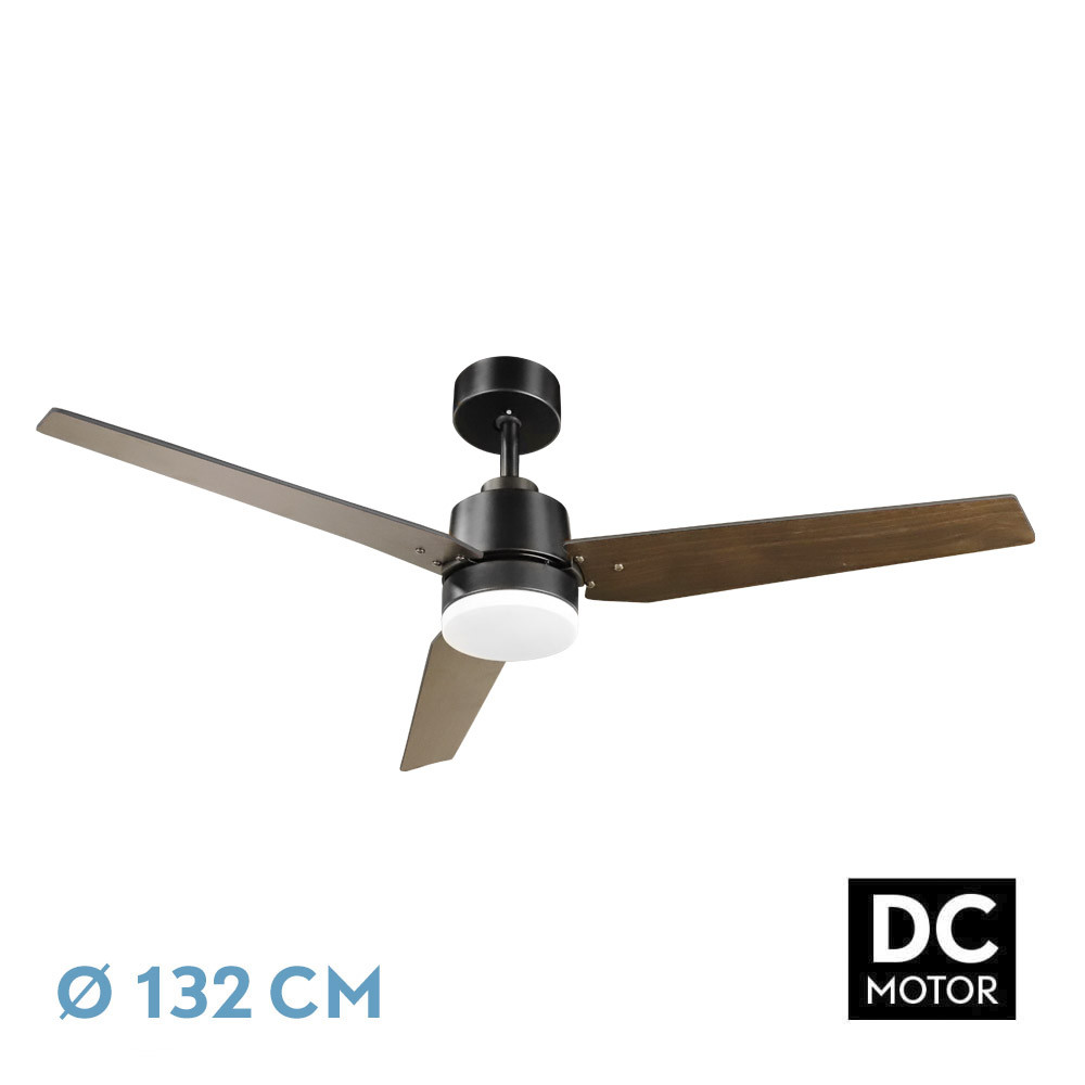 VENTILADOR DC CAPTUS 22W NEGRO 3ASPAS NEGRO/ROBLE 132D