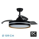 VENTILADOR NALON NEGRO MADERA FABRILAMP