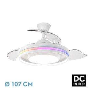 Ventilador Dc Pitufo RGB 107CM