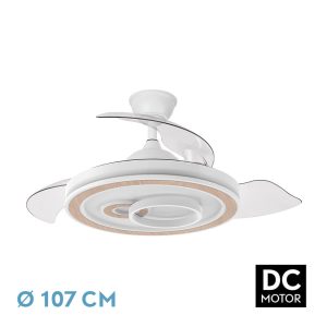 Ventilador Dc Sultan 107cm blanco haya